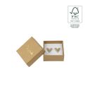 Caja de cartón fsc® para pendientes color kraft 50x50x23 mm F40-K