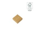 Caja de cartón fsc® para pendientes color kraft 50x50x23 mm F40-K
