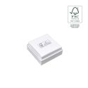 Caja de cartón fsc® para pendientes color blanco 50x50x23 mm F40-B