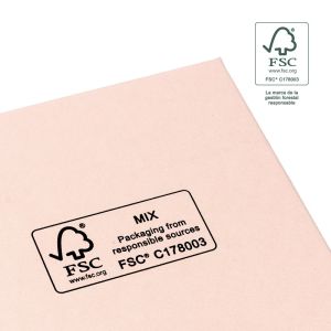 Caja FSC® para Colgante o Conjunto Rosa Packaging de Joyería Personalizable F81-RC