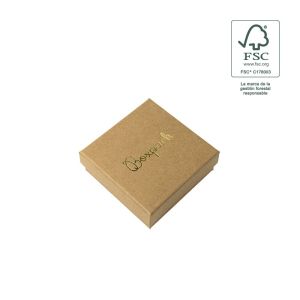 Caja de cartón fsc® para colgante o conjunto color kraft 86x86x33 mm F81-K