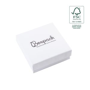Caja de cartón fsc® para colgante o conjunto color blanco 86x86x33 mm F81-B