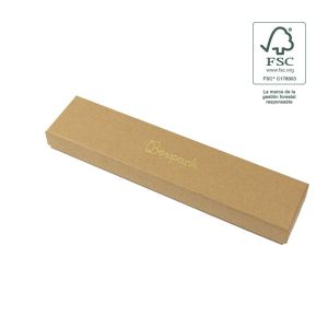 Caja de cartón fsc® para pulsera color kraft 233x53x27 mm F51-K