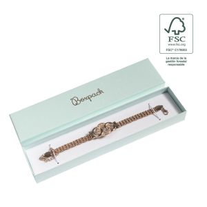 Caja de cartón fsc® para pulsera color aguamarina 233x53x27 mm F51-AQ
