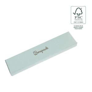 Caja de cartón fsc® para pulsera color aguamarina 233x53x27 mm F51-AQ