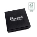 Caja de cartón fsc® para collar o conjunto color negro 120X120x35 mm F17-N