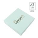 Caja de cartón fsc® para collar o conjunto color aguamarina 120X120x35 mm F17-AQ
