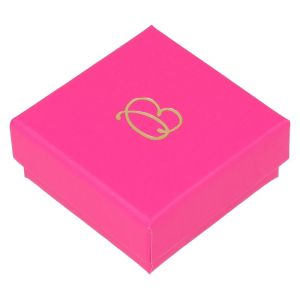 Cartón para pendientes de joyería y bisutería 50x50x23 mm color fucsia FX-40