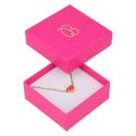 Caja de cartón fucsia pendientes o conjunto de joyería bisutería y joyas 65x65x29 mm. FX-61