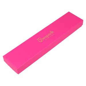 Caja de cartón fucsia pulsera extendida de joyería bisutería y joyas 233x53x27 mm. FX-51