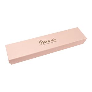 Caja de cartón para pulsera de joyería y bisutería  233x53x23 Mm color rosa cuarzo pi-50