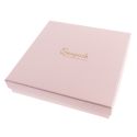 Caja de cartón para conjunto de colgante de joyería y bisutería  167x167x33 Mm color rosa cuarzo pi-18