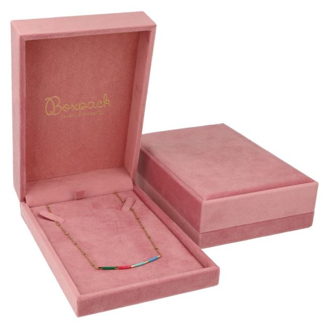 Estuche para collar 110x161x43 mm color rosa VT-9-C-RS