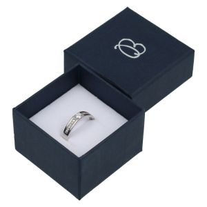 Caja de cartón para anillo o pendientes 51x51x33 mm color azul ep-42
