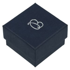 Caja de cartón para anillo o pendientes 51x51x33 mm color azul ep-42