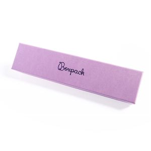 Caja de cartón para pulsera de joyería y bisutería 233x53x27 mm color morado lv-51
