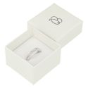 Caja de cartón para anillo o pendientes 51x51x33 Mm color marfil IV-42
