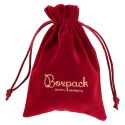 Bolsa de antelina para joyeia y bisuteria color burdeos 105x145 Mm. A-303-BU