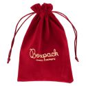 Bolsa de antelina para joyeia y bisuteria color burdeos 135x200 Mm. A-309-BU