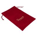 Bolsa de antelina para joyeia y bisuteria color burdeos 160x250 Mm. A-310-BU