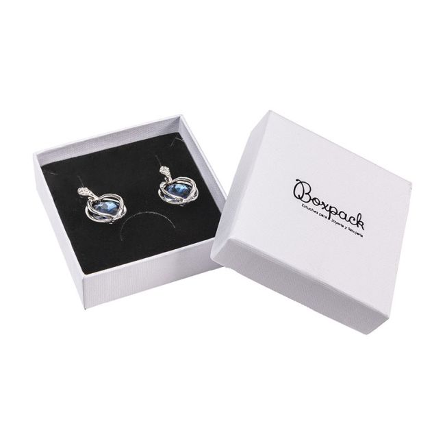 Cartón para pendientes de joyería y bisutería 65x65x24 mm color blanco MP-60