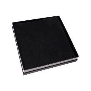Caja de cartón negra para collar o colgante de joyería, bisutería y joyas 168X168X38 Mm SA-18-N