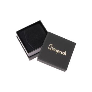 Caja de cartón negra para pendientes o conjunto de joyería, bisutería y joyas 65x65x38 Mm SA-61-N