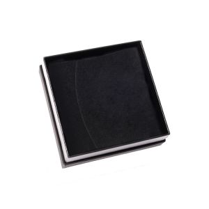 Caja de cartón blanca y negra para colgante o conjunto de joyería, bisutería y joyas 87x87x38 Mm.  SA-81-N