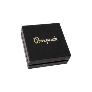 Caja de cartón blanca y negra para colgante o conjunto de joyería, bisutería y joyas 87x87x38 Mm.  SA-81-N