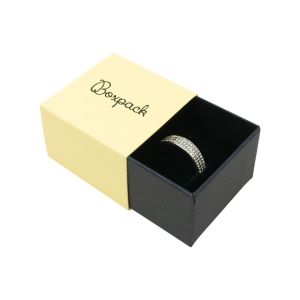 Caja de cartón para anillo o pendientes color amarillo 48x48x23 mm SL-42-AM-N