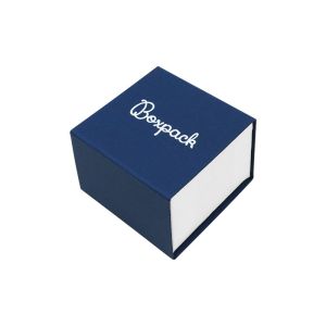 Caja de cartón para anillo o pendientes color azul 48x48x33 mm SL-42-A-B