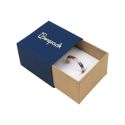 Caja de cartón para anillo o pendientes color azul 48x48x33 mm SL-42-A-K
