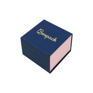 Caja de cartón para anillo o pendientes color azul 48x48x33 mm SL-42-A-RS