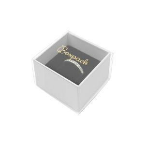 Caja de cartón para anillo o pendientes color transparente 48x48x33 mm SL-42-TR-B