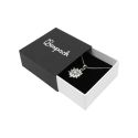 Caja de cartón para pendientes o conjunto color negro 62x62x28 mm SL-61-N-B