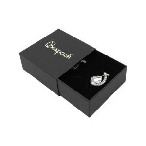 Caja de cartón para pendientes o conjunto color negro 62x62x28 mm SL-61-N-N