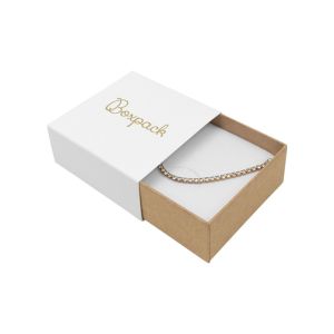 Caja de cartón para pendientes o conjunto color blanco 62x62x28 mm SL-61-B-K