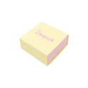 Caja de cartón para pendientes o conjunto color amarillo 62x62x28 mm SL-61-AM-RS