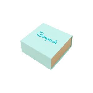 Caja de cartón para pendientes o conjunto color aguamarina 62x62x28 mm SL-61-AQ-K