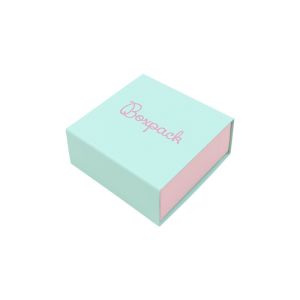 Caja de cartón para pendientes o conjunto color aguamarina 62x62x28 mm SL-61-AQ-RS