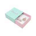 Caja de cartón para pendientes o conjunto color aguamarina 62x62x28 mm SL-61-AQ-RS