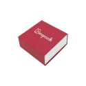 Caja de cartón para pendientes o conjunto color rojo 62x62x28 mm SL-61-R-B