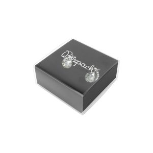 Caja de cartón para pendientes o conjunto color transparente 62x62x28 mm SL-61-TR-N
