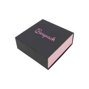 Caja de cartón para colgante o conjunto color negro 83x83x33 mm SL-81-N-RS