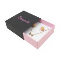 Caja de cartón para colgante o conjunto color negro 83x83x33 mm SL-81-N-RS