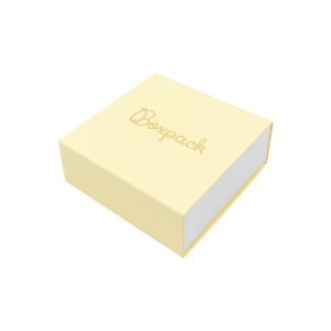 Caja de cartón para colgante o conjunto color amarillo 83x83x33 mm SL-81-AM-B