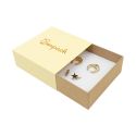 Caja de cartón para colgante o conjunto color amarillo 83x83x33 mm SL-81-AM-K