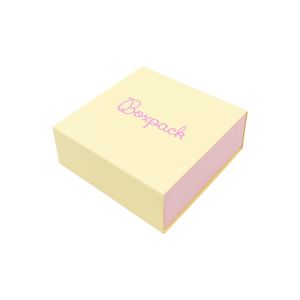 Caja de cartón para colgante o conjunto color amarillo 83x83x33 mm SL-81-AM-RS