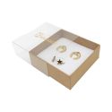 Caja de cartón para colgante o conjunto color transparente 83x83x33 mm SL-81-TR-K