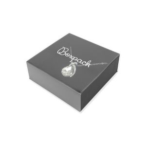 Caja de cartón para colgante o conjunto color transparente 83x83x33 mm SL-81-TR-N